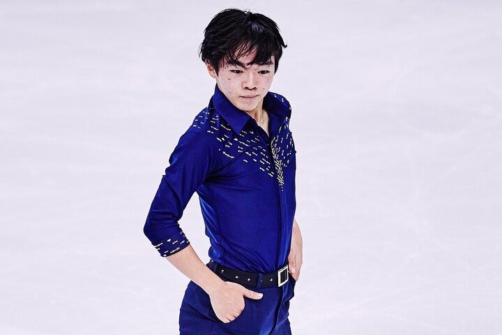 SP７位スタートの鍵山優真。(C)International Skating Union (ISU)