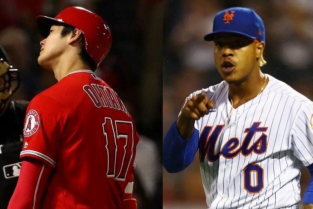 MLBでのルーキーイヤーを送っていた大谷（左）に対しての批判は決して少なくなかった。しかし、ストローマン（右）がそれに怒りを露わにした。(C)Getty Images