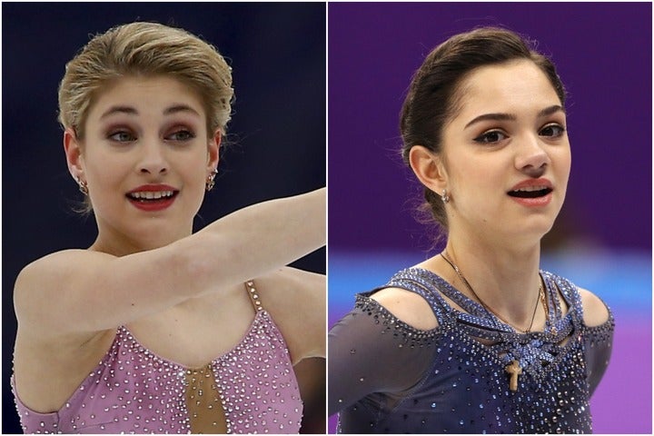 五輪が絶望的となったコストルナヤ（左）にメドベージェワ（右）がメッセージを送った。(C)Getty Images