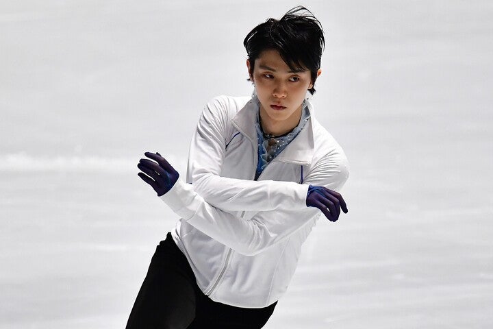 全日本選手権で今季初演技をする羽生。五輪連覇王者の演技には世界が注目している。(C)Getty Images