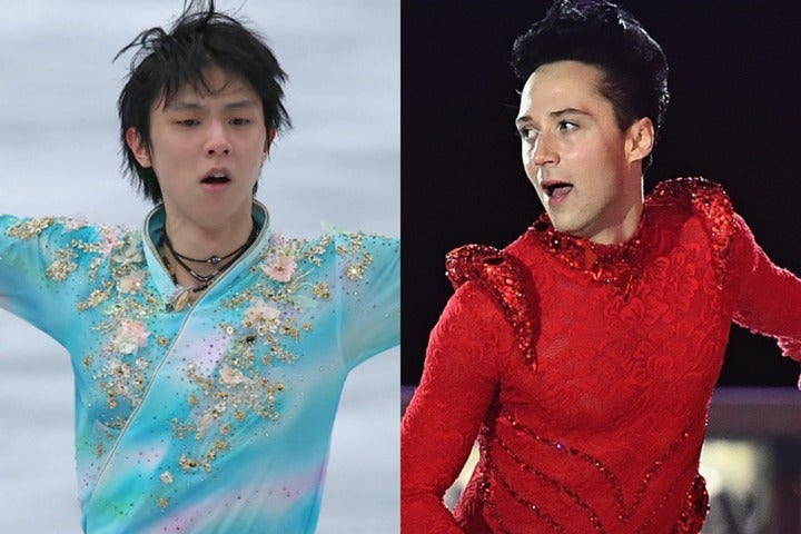 全日本連覇を果たした羽生（左）の演技に、ウィアー氏（右）もコメントしている。写真：塚本凜平（THE DIGEST写真部）、Getty Images