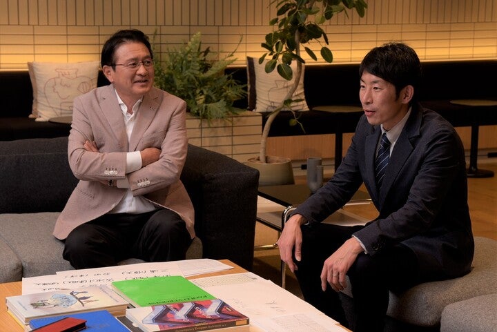 師弟関係にあたる瀬古利彦氏（左）と上野裕一郎氏（右）が今回の箱根駅伝を予想した。写真：川田卓矢