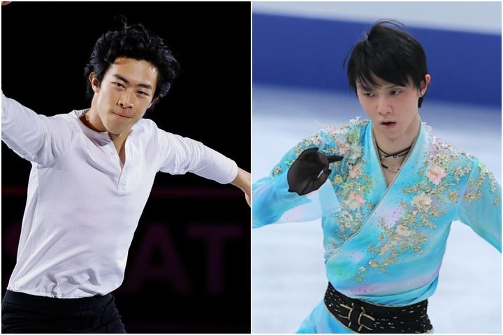 北京五輪で、チェン（左）と羽生（右）のライバル対決は実現するだろうか？写真：Getty Images/塚本凜平（THE DIGEST写真部）