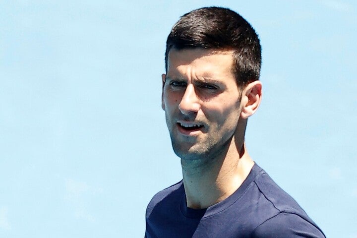 明日から開幕する全豪オープンテニスに出場できなくなったジョコビッチ。（C）Getty Images