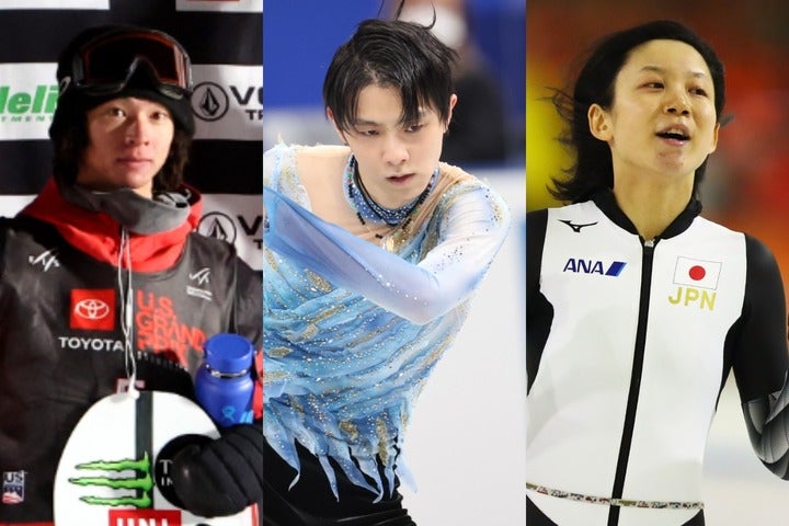 羽生（中央）、平野（左）、高木（右）など、日本勢には金メダル候補が目白押しだ。(C)Getty Images