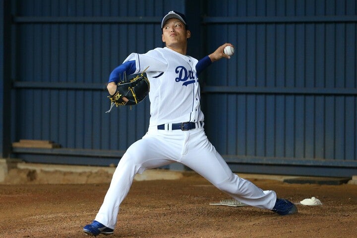 中日ドラ３・石森大誠の初ブルペンは「真っ直ぐオンリー」で