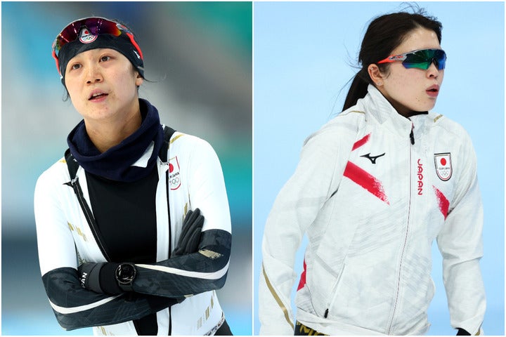 女子3000m、高木（左）と佐藤（右）は残念ながら表彰台に届かなかった。(C)Getty Images