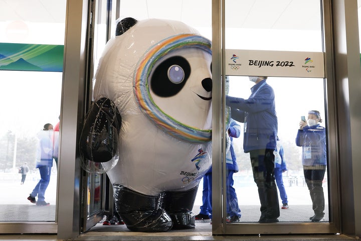 北京五輪で注目を集めるマスコットのビンドゥンドウン。愛らしいルックスでファンを魅了している。(C)Getty Images