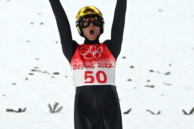 好ジャンプを連発して銅メダルを手にしたガイガー。彼に疑惑がかけられている。(C)Getty Images