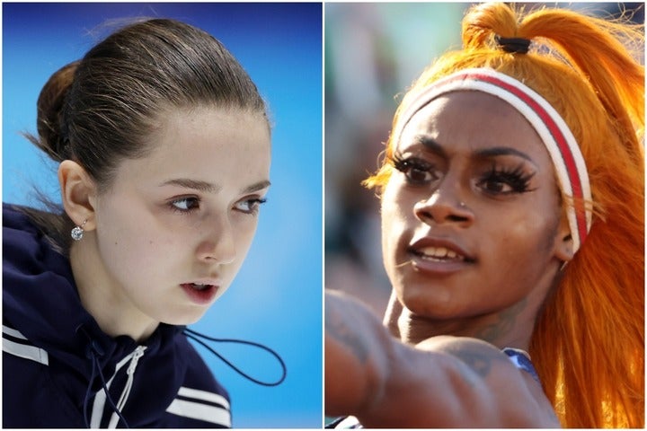 ドーピング違反があったワリエワ（左）の北京五輪出場許可に対し、全米王者のリチャードソン（右）が批判の声をあげた。(C)Getty Images