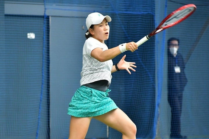 2020年のインカレに続き、21年にはインカレ室内も制して学生ランキング１位となった阿部。しかし一時期はテニスから離れる気でいた。写真提供：全日本学生テニス連盟