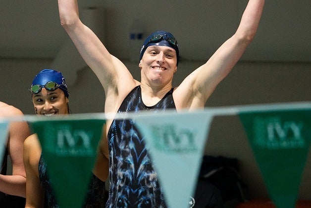 米大学選手権で好記録を連発したトーマス。彼女の泳ぎには賛辞が相次いだ一方で、批判の声も上がった。(C)Getty Iamges