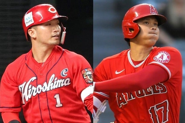 鈴木（左）は日本で見せていた打撃をMLBでも見せつけられるのか。現地での期待は大谷のルーキーイヤーを凌駕するものとなっている。(C)Getty Images