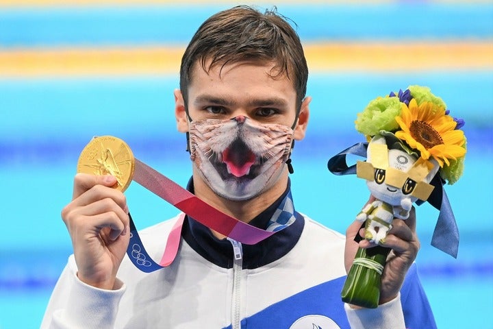 東京五輪では金２個、銀１個と３つのメダルに輝いたリロフ。だが「Ｚマーク」の着用はその名声に小さくない影響を及ぼした。(C)Getty Images