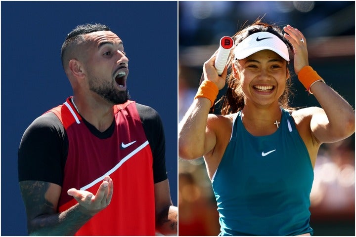 フーバー氏は激昂しやすいキリオス（左）より落ち着いたラドゥカヌ（右）のタイプが女子テニスには適していると考える。（C）Getty Images