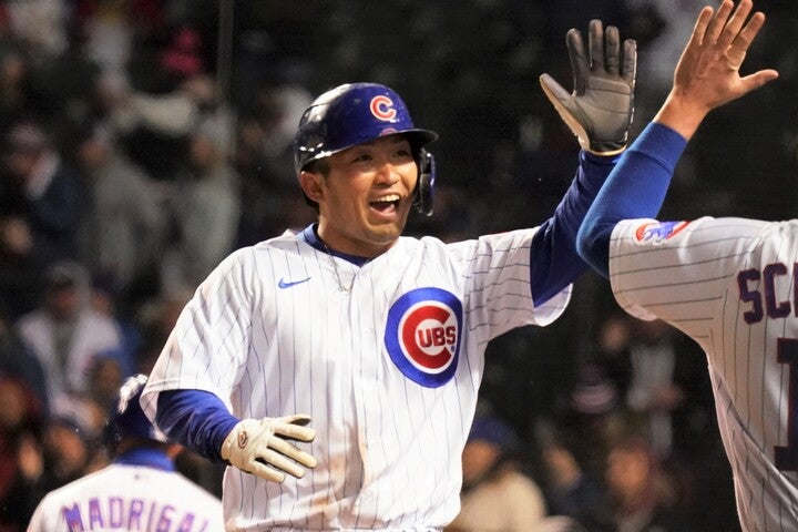 18日にも２本の安打を記録した鈴木は、デビューから９試合連続安打で球団記録に並んだ。(C)Getty Images