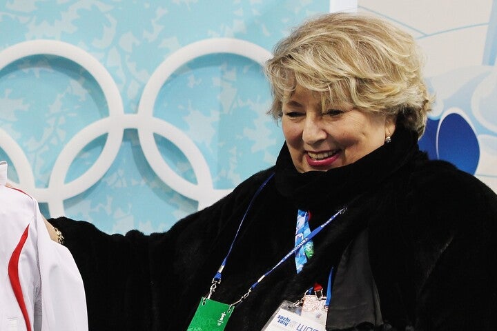 露フィギュア界の重鎮タラソワは、ロシア除外の国際大会に不満を漏らしている。(C)Getty Images