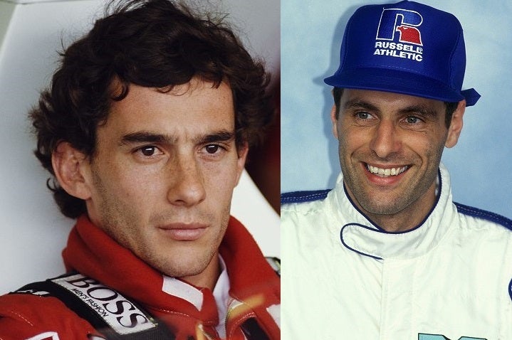 94年のサンマリノGPでの事故によって急逝したアイルトン・セナ（左）とローランド・ラッツェンバーガー（右）。(C) Getty Images