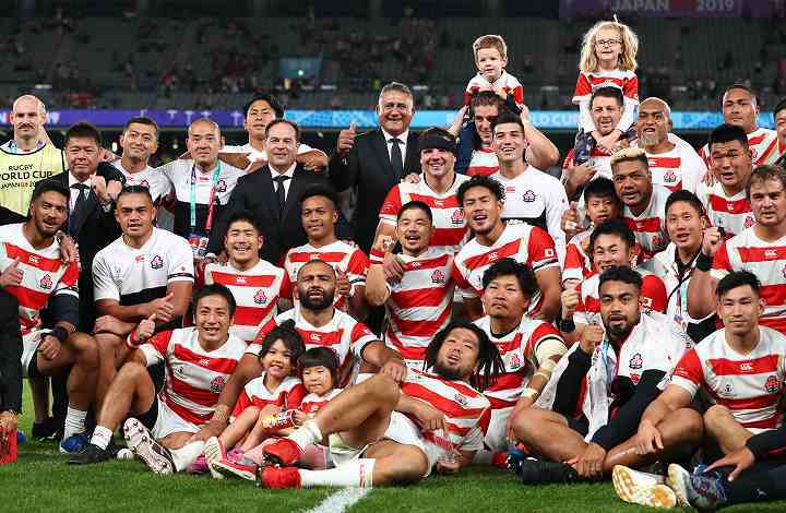 フランスと今年３度対戦することが決まったラグビー日本代表（写真は2019年の自国開催のW杯時）。(C) Getty Images