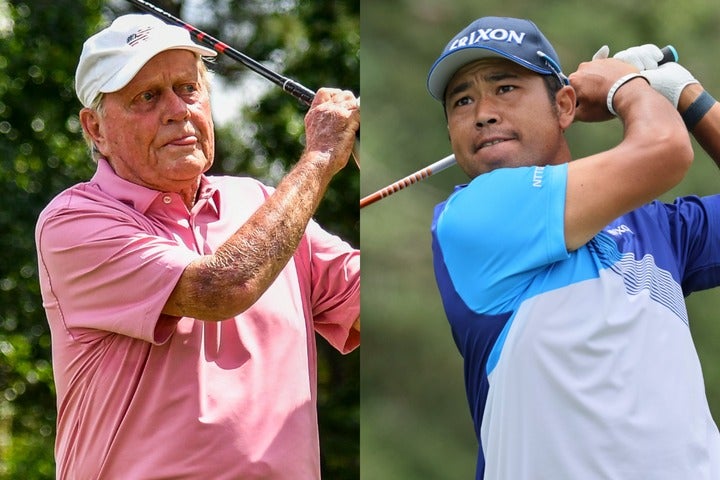 史上最高のゴルファーと称されるニクラス（左）は、松山（右）の“失格騒動”に何を想ったのか。(C)Getty Images