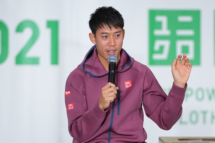 ユニクロがタイトルスポンサーとなる全日本ジュニアでは錦織が大会アンバサダーを務めることも決まった。(C)Getty Images