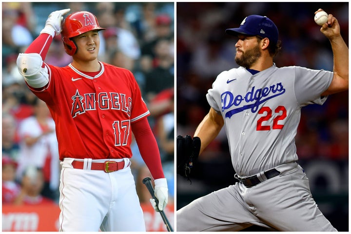 現地時間19日の球宴では、大谷（左）とカーショウ（右）の対決が期待されている。(C)Getty Images