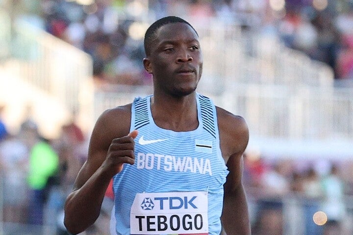 ボツワナの新星テボゴが、余裕の走りで９秒91を叩き出した。(C)Getty Images