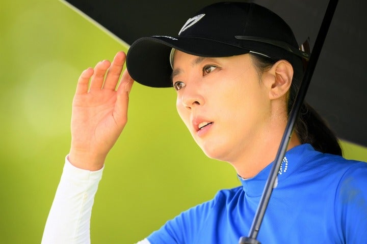 初の浴衣姿にチャレンジしたユン・チェヨン。根強い人気を誇る韓国人ゴルファーだ。(C)Getty Images