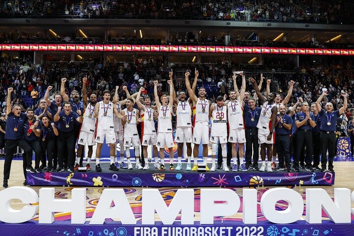 ユーロバスケット2022は、スペインの２大会ぶりの優勝で幕を閉じた。(C)Getty Images