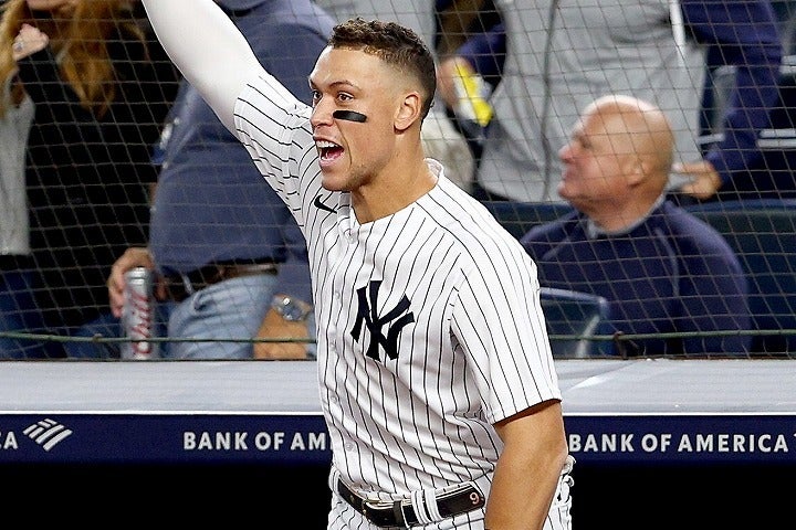 球史に残る勢いで本塁打を量産しているジャッジ。その打棒にマリスの愛息子も賛辞を贈る。(C)Getty Images