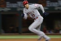 大谷のスピードに米データ社も注目。一塁到達の速さは今季のMLBでナンバーワンだという。(C) Getty Images
