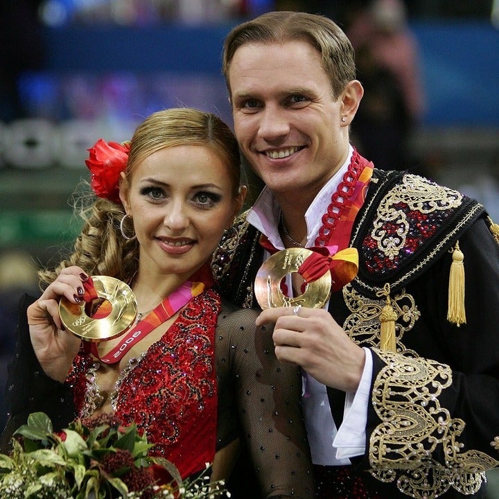 2006年トリノ五輪、アイスダンスで金メダルを獲得したナフカ（左）＆コストマロフ組。(C)Getty Images