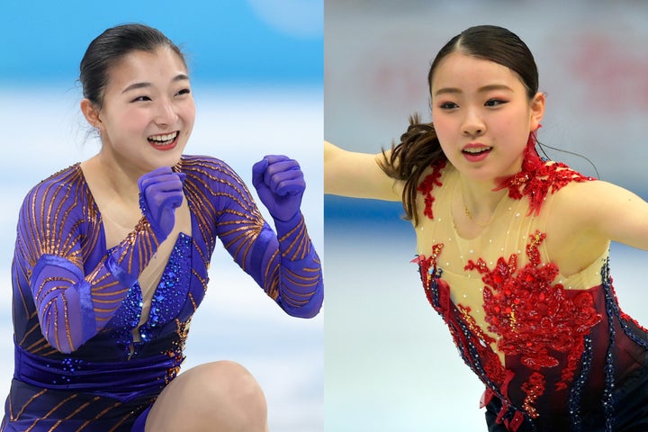 坂本花織（左）と紀平梨花（右）。二人は同じチームで８日のジャパンオープンに挑む。(C)Getty Images
