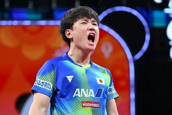 中国選手を相手に２試合に勝利した日本のエース張本だが、決勝進出を逃した。(C)Getty Images