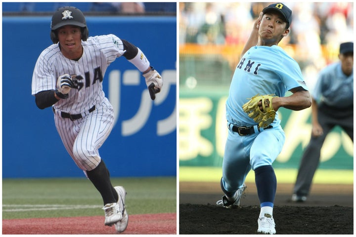田中は守備と走塁は間違いなく即戦力とされる(左)。山田は甲子園では投打にわたって活躍した。写真：THE DIGEST写真部