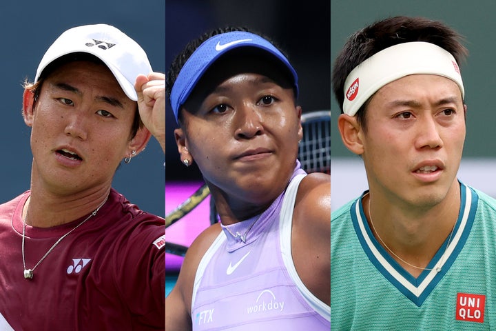 日本テニス界を代表する西岡（左）、大坂（中）、錦織（左）らの最新世界ランキングが発表された。(C)Getty Images