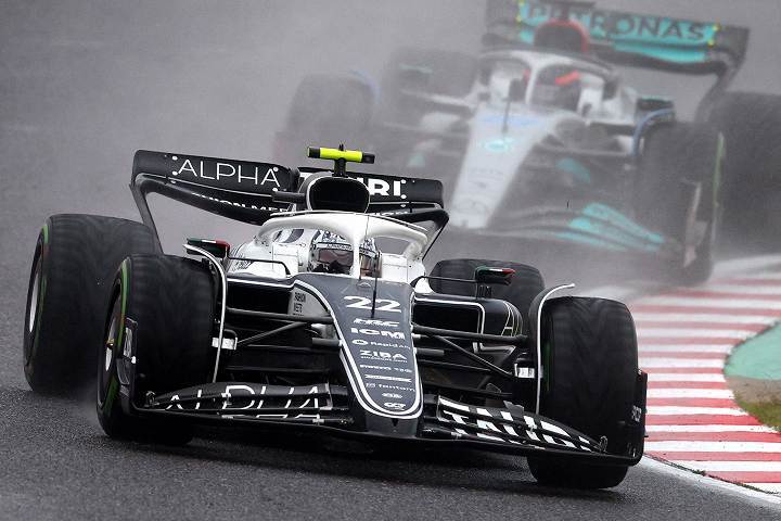 初の日本GPに臨んだ角田は13位でレースを終えた。(C) Getty Images