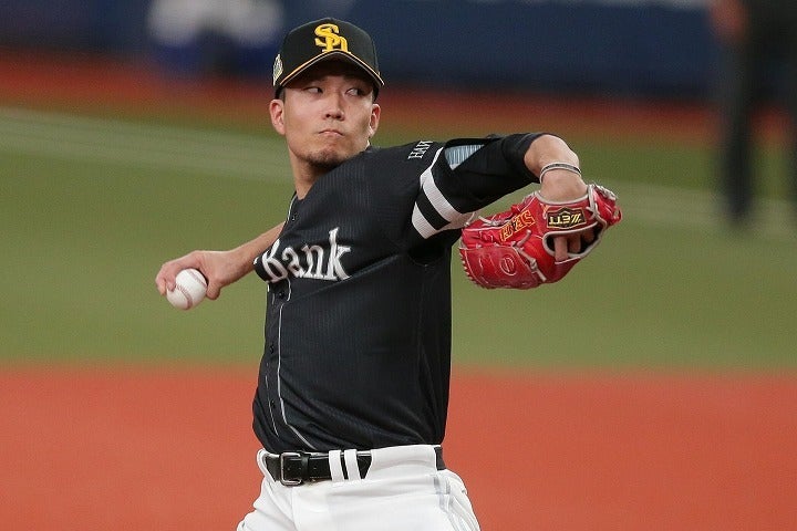 日本で異彩を放ち続けてきた千賀。彼は野球人としての憧れであるメジャーの舞台に羽ばたこうとしている。写真：塚本凜平