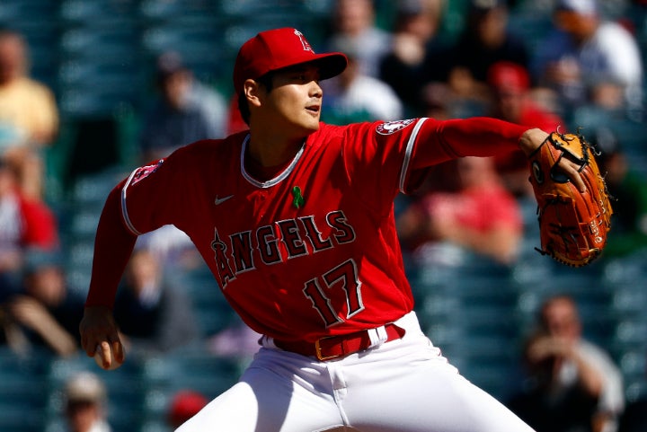 今季６度目の“リアル二刀流”に臨んだ大谷。勝敗はつかなかったが、要所で相手打線を翻弄するパフォーマンスが見られた。(C)Getty Images