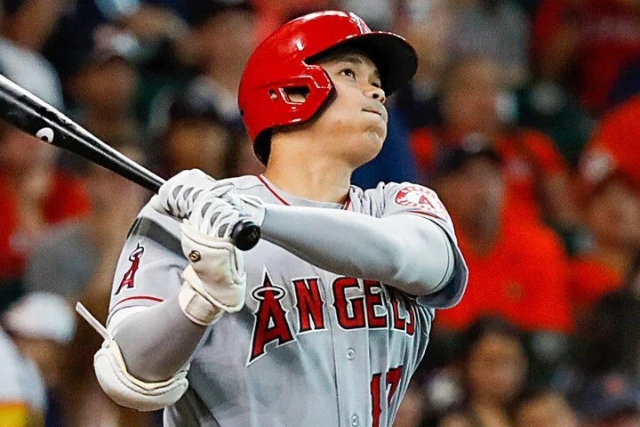 地区首位のアストロズに完敗を喫したなか、大谷が特大の先制アーチを放った。(C)Getty Images