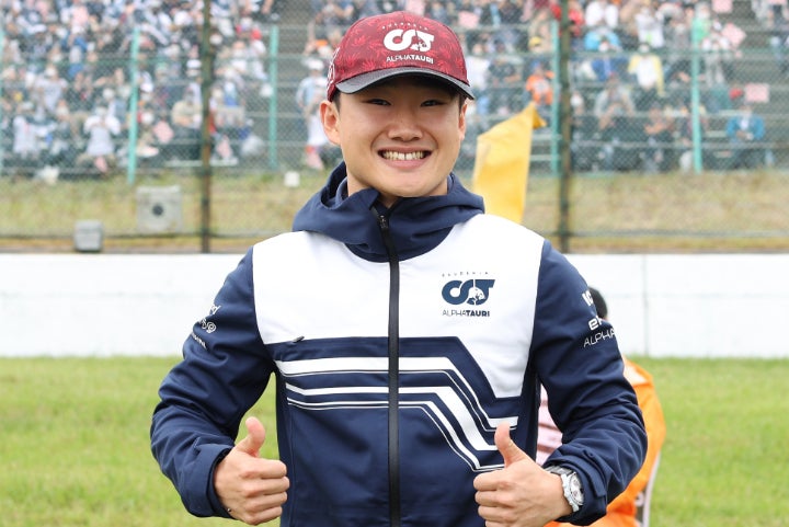 第19戦アメリカGPで13戦ぶりに入賞を果たし、ポイントを獲得した角田裕毅。(C) Getty Images