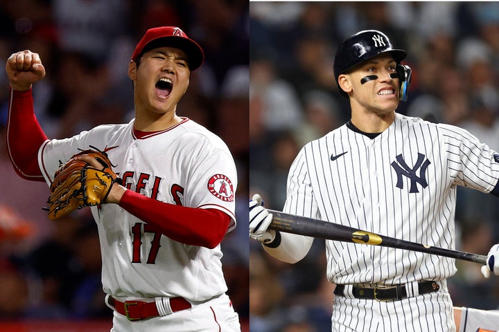 今季MLBを大いに盛り上げてきた大谷（左）とジャッジ（右）。果たしてMVPはどちらが手にするか。(C)Getty Images