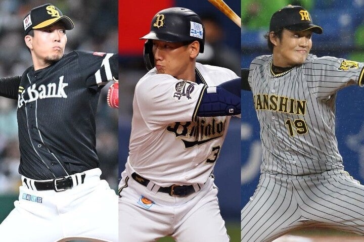 今オフのメジャー移籍を狙っている千賀（左）、吉田（中央）、藤浪（右）。いずれも日本球界で異彩を放ってきた名手たちの活躍を米記者が予測している。(C)Getty Images