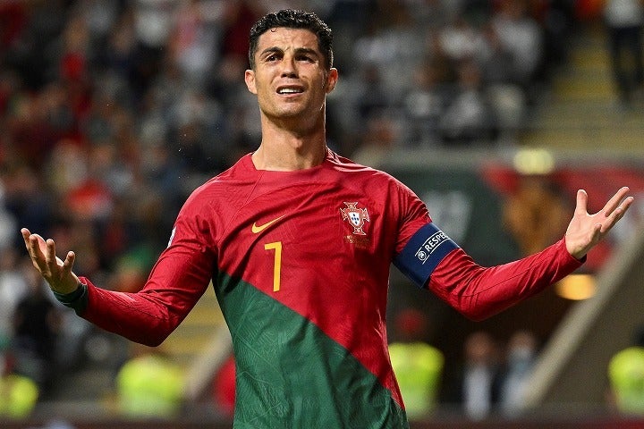 カタール・ワールドカップのポルトガル代表メンバーに選出されているC・ロナウド。そんな大一番を前に自らにプレッシャーをかけた偉才は、いま何を考えているのだろうか。(C)Getty Images