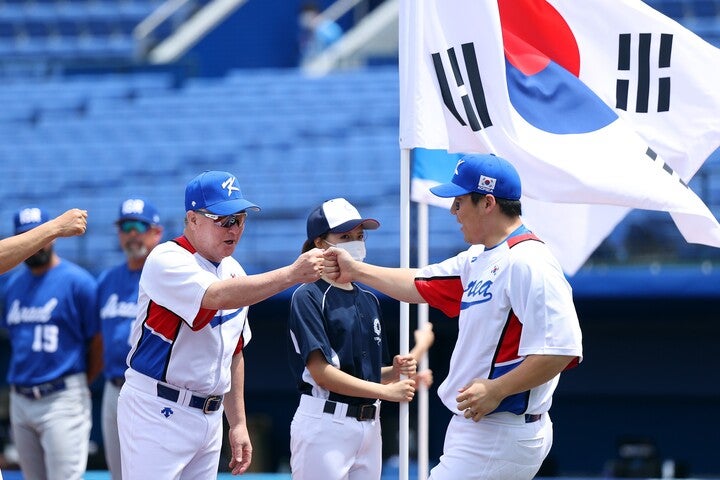 昨夏の東京五輪でも成果を上げられず、国内メディアから厳しい批判を受けた韓国代表。しかし、来春のWBCに参戦するチームはいまだ強化が進んでいない。(C)Getty Images