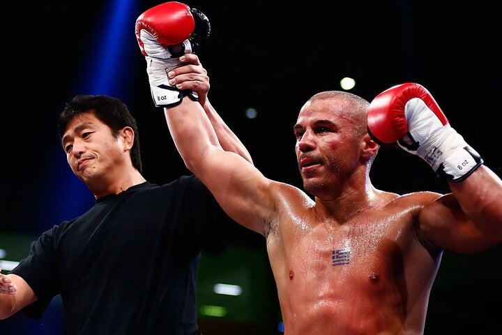 鉄腕の異名を誇ったザンビディス。その駆け引きなしの真っ向勝負は日本の格闘技ファンをも大いに沸かせた。(C)Getty Images