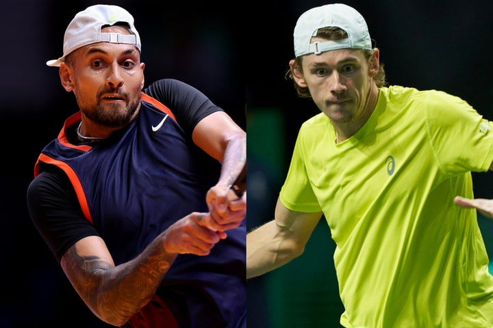 オーストラリアの男子テニス界を牽引するキリオス（左）とデミノー（右）。（C）Getty Images