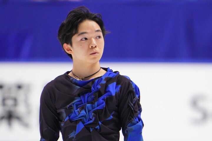 冒頭から転倒するなど、納得の演技とはならなかった鍵山は８位で終えた。写真：田中研治（THE DIGEST写真部）