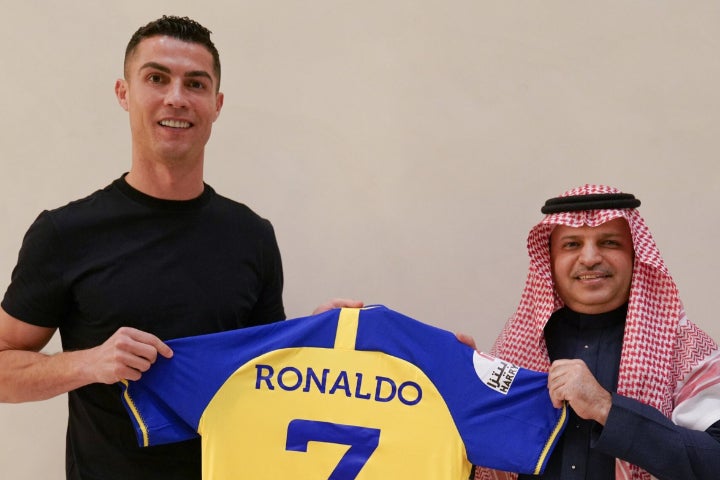 サウジアラビアの強豪アル・ナスルと契約したポルトガル代表のC・ロナウド。2023年は初めてアジアを舞台に戦う。(C) Getty Images