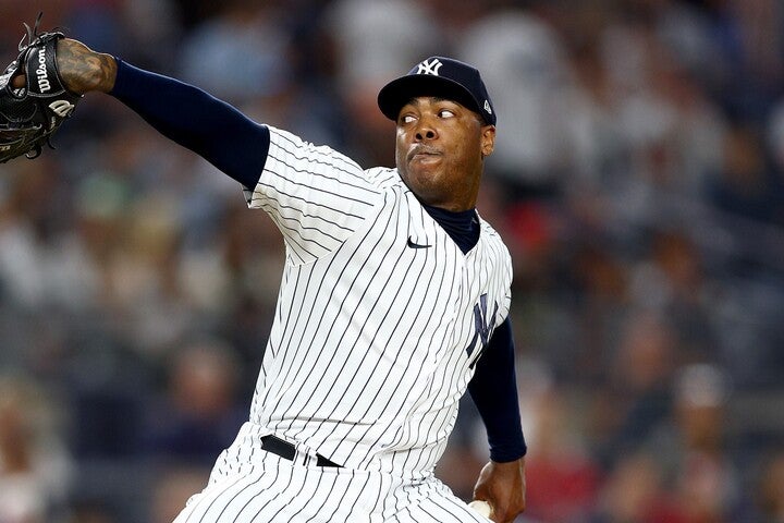 イギリス代表としてWBCに出場する可能性があるチャップマン。(C)Getty Images